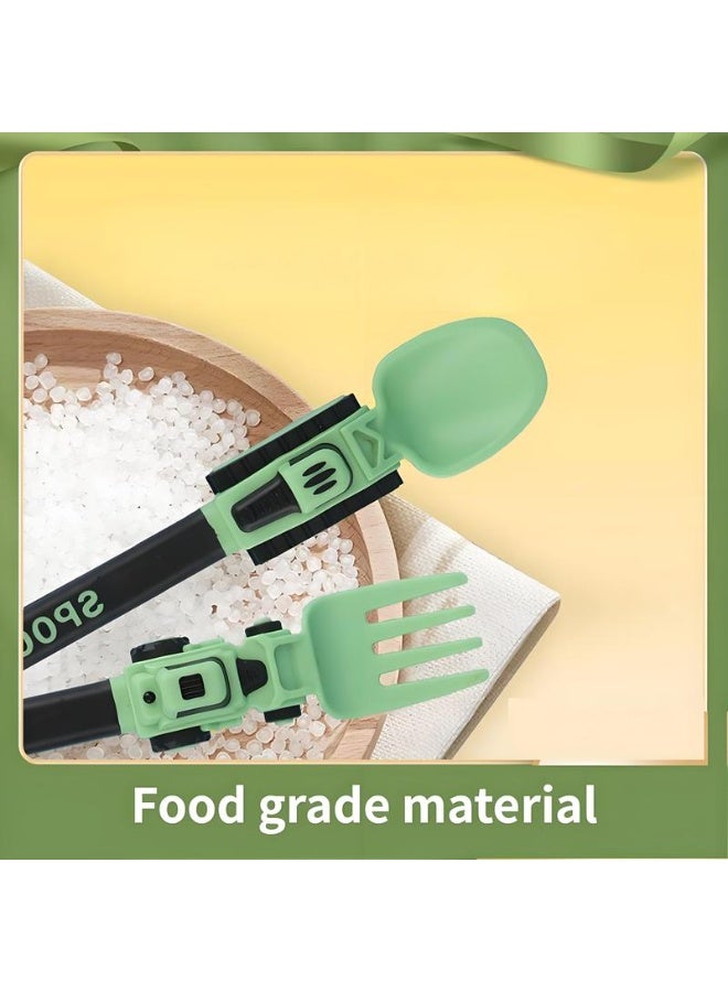 ECLux Construction Vehicle Kids Utensil Set 🚜 | Durable Utensils Tableware | 3-Piece Feeding Set with Spoon, Fork & Storage Case | Soft Grip | Dishwasher Safe | Perfect for Travel & Home | - Image 5